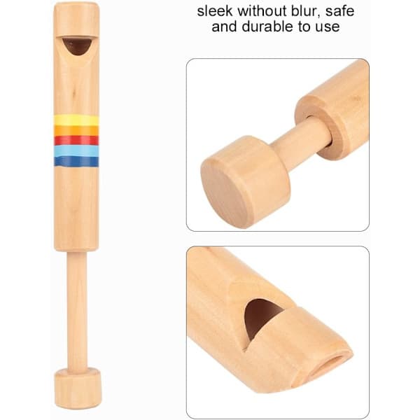 Trefløyte Piccolofløyte Trefele Instrument Leketøy Gave til Perkusjon