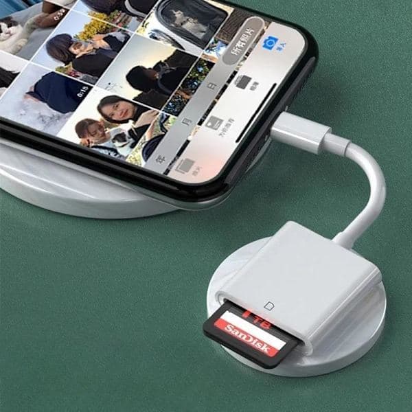 Hukommelseskortlæser SD-kortlæser Lightning / USB-C / USB OTG iPhone Lightning til SD Lyn til SD