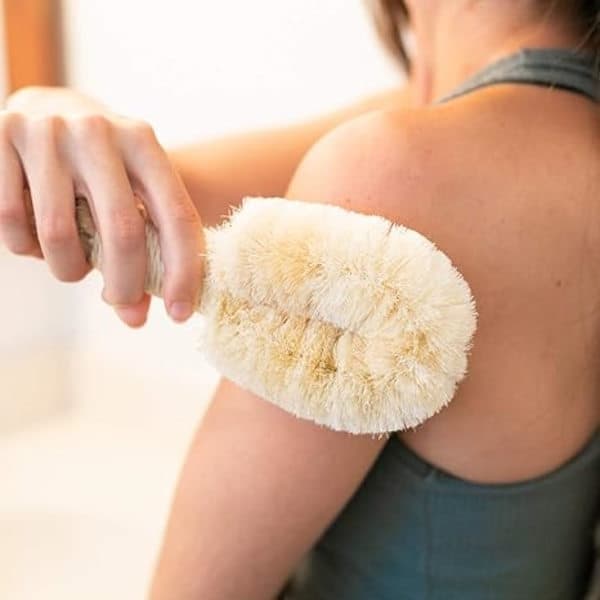 Bade- og brusebørste til tør hud og krop i sisal | Naturfibre til forbedring af blodcirkulationen