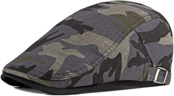 2-pack Herr bomull platt keps Ivy Gatsby Newsboy Hatt, grå