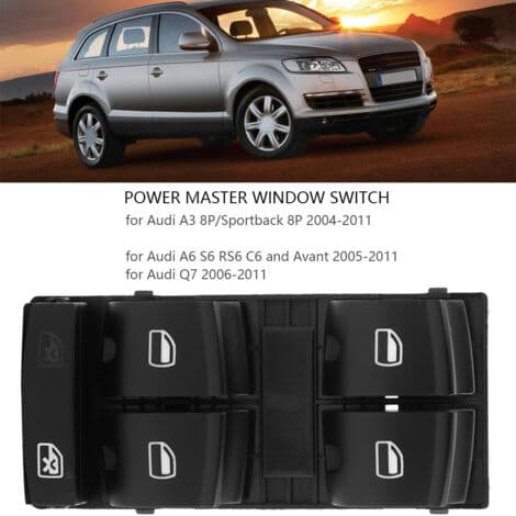 Bryter for elektrisk vindusheis til Audi A3 A6 Q7 4F0959851A