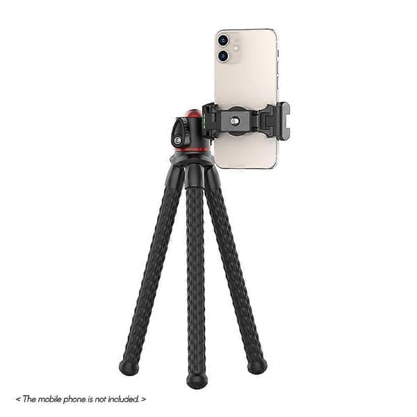 ULANZI MT-33 Multifunktionelt Fleksibelt Mini Blæksprutte Stativ med Hot Shoe Mount 360° Roterbart Panoramahoved Quick Release Plade Maks. 2KG Bæreevne