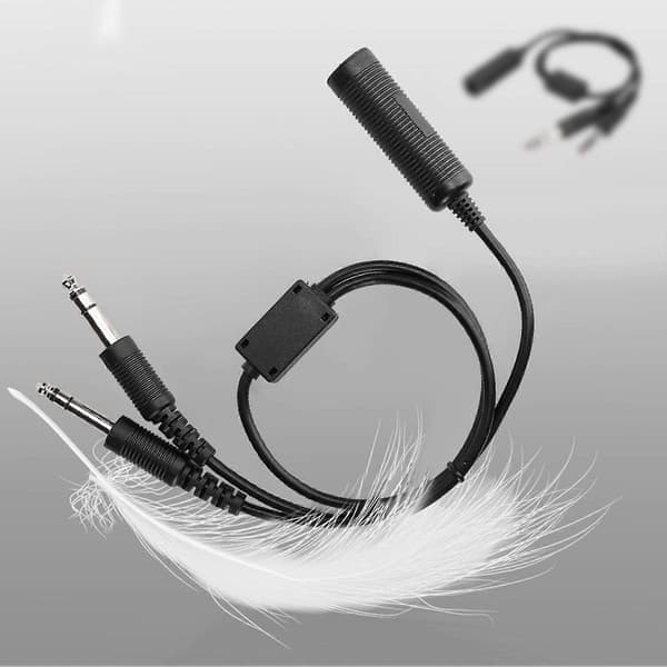 Helikopter headset adapterkabel til almen luftfart U 174