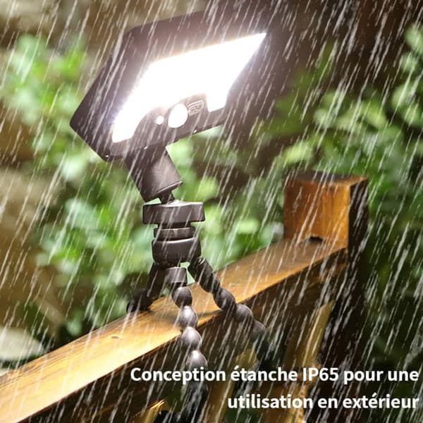 Utendørs solcellelampe med bevegelsessensor (1 enhet) - med fjernkontroll - 1500 mAh batteri - 3 moduser - IP65 vanntett - 01