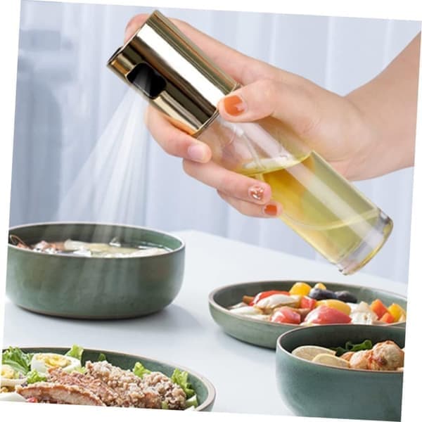 Glasskaraffel for olje og eddik - 100 ml gull Gold