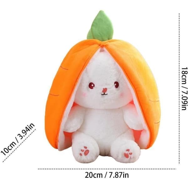 Pehmo pupu, pääsiäispupu, 2 kappaletta, pinkki ja oranssi, 18 cm