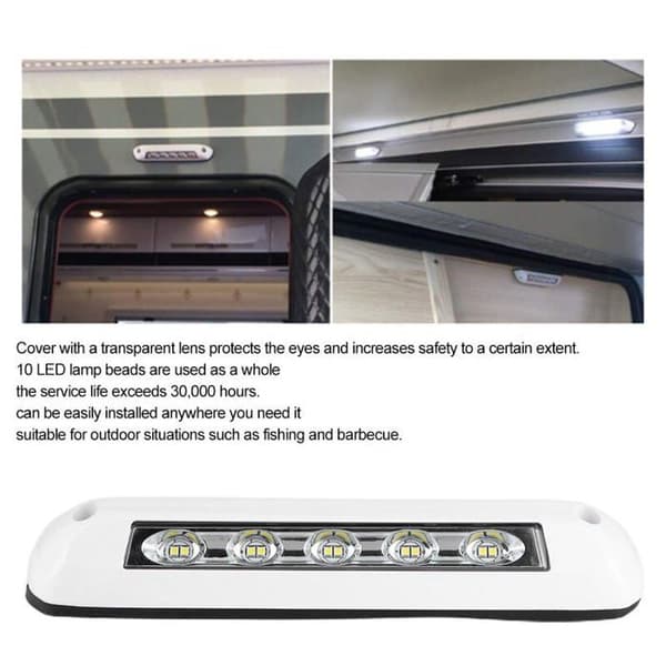 LED-lys til autocamper - 12V/24V - 8W - Vandtæt - Anti-gulning