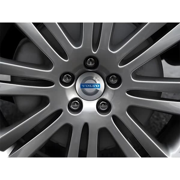 4-pak Volvo centerkapsler - hjulnavsemblem 56 mm Sølv, Blå Silver,Blå