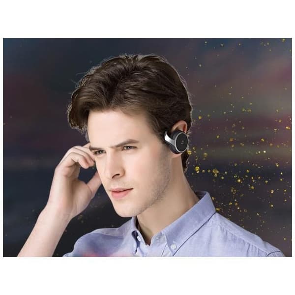 Trådløst Bluetooth-headset - Vanntett - Hi-Fi Stereo - Sammenleggbart og lett - Ideelt for løping og treningsstudio - Svart