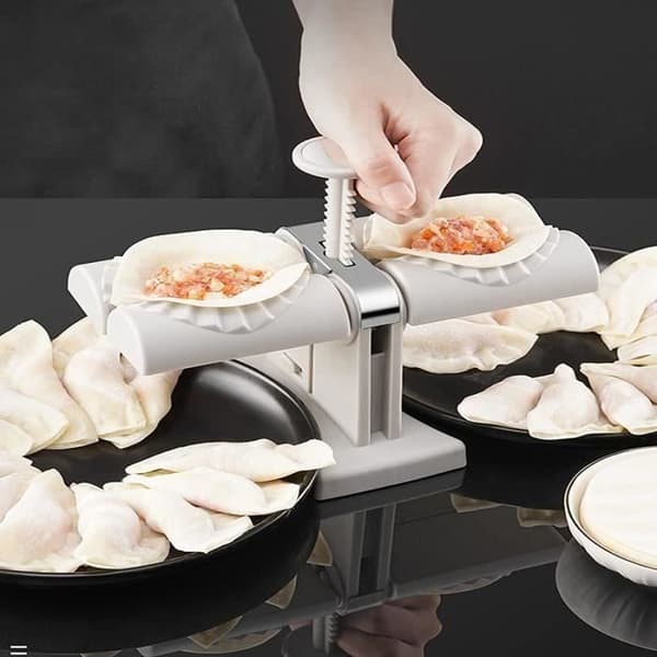 PASTAMASKIN - Automatisk dumplingpress - Dubbelhuvud - Hemmabruk - 1 styck