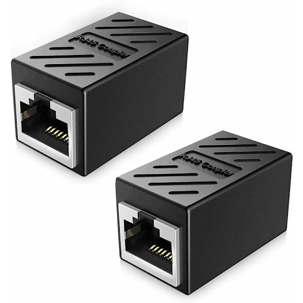 RJ45-koppling, skärmad Ethernet-koppling, 8P8C LAN-koppling, perfekt Ethernet-förlängningsadapter (CAT5/CAT5e/CAT6)