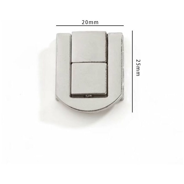 1 Pack Spänne Toggle Lås Hasp Lås Hasp Bröst Lås Trälåda Lås - Silver - 25mm