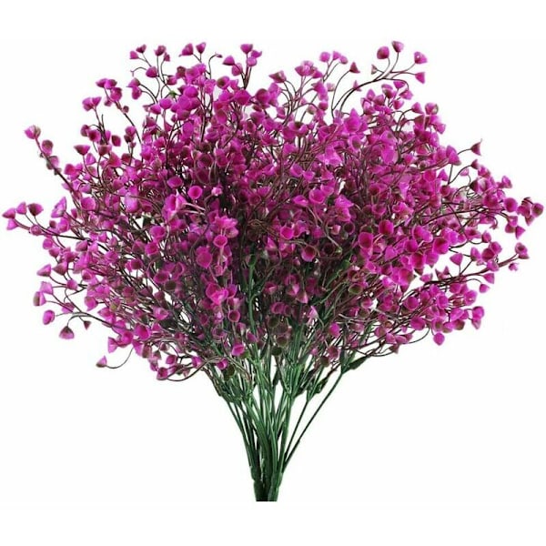 4 st konstgjorda Gypsophila 7 grenar konstgjorda blommor konstgjord buske falska blommor lila dekoration för bröllop hem trädgård