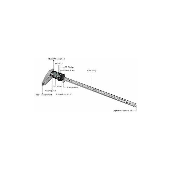 Digital Micrometers Ltd Digital Skjutmått 150mm 0-150mm Stor LCD-Skärm Fodral Ingår