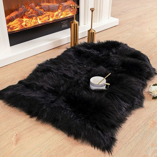 Oval Fluffy Matta, Modern Plysch Shaggy Matta för Barnrum Extra Bekväm Söt Barnkammare Matta Sängbord Matta för Pojkar Flickor Rum Heminredning Mattor