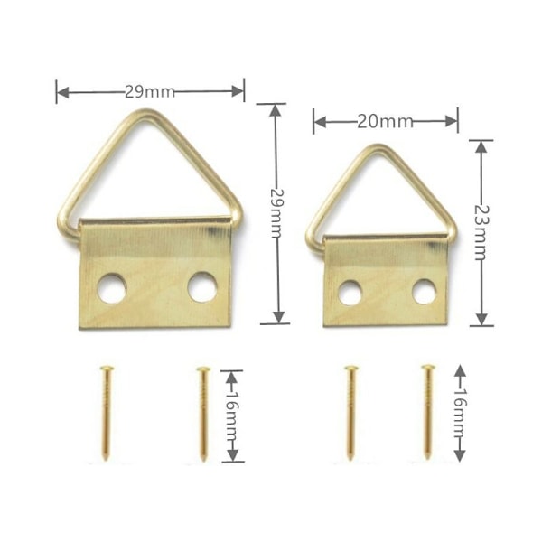 Set med 72 Bildfästen – 2 Storlekar – med Spikar/Bildkrokar/Krokar