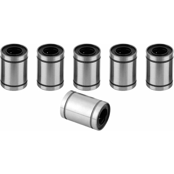 8 st LM6UU 6mm Kullagerbussningar Linjär Rörelse 3D-skrivare Graveringsmaskin Tillbehör