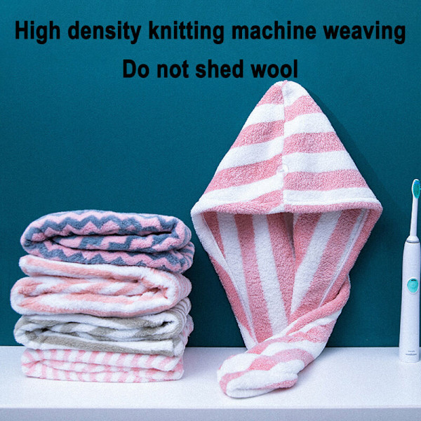 3-pack Mikrofiber Hårhandduk Wrap Anti-Frizz Hår Turban Hår Torkhandduk för Kvinnor Blött Hår grå