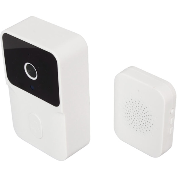 1080P HD WIFI Videodörrklocka med IR-nattseende, fjärrvisual intercom, dörrklocka för hemmet Vit