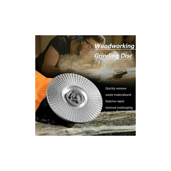 2 stycken vinkel sliphjulsskivor, trä vinkel kvarn skiva, trä carving sliphjul för 3,9 tum / 100 mm