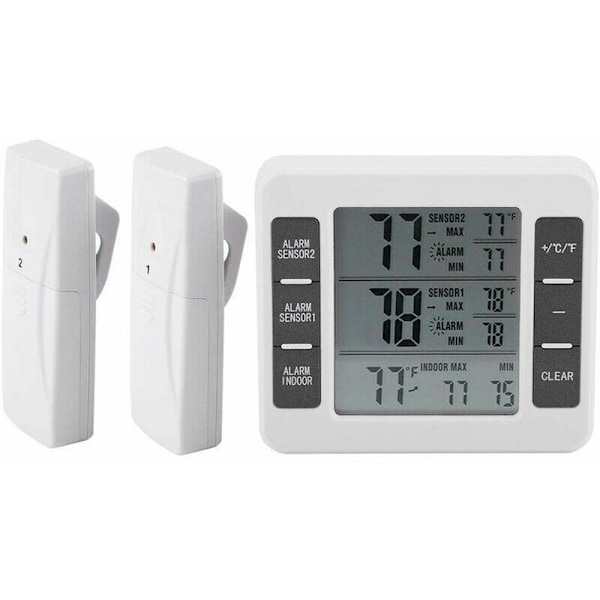 Trådlös digital kyltermometer med ljudlarm och min/max-sensorvisning