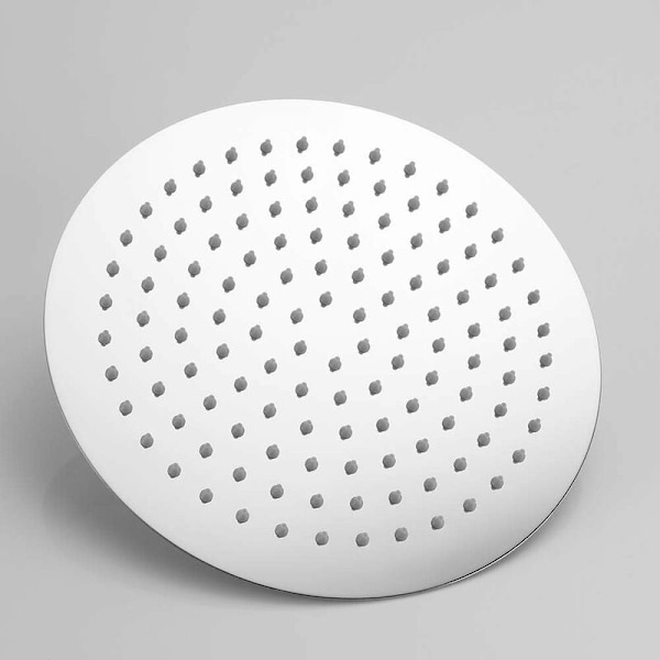 Duschhuvud i rostfritt stål - Vattenbesparande dusch, 30CM rund duschhuvud, universellt regnduschhuvud 1/2 tum gänga, 360° roterbar, 30° lutbar