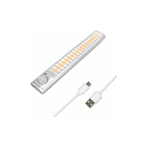 Trådlös LED-remsa Köksbänksbelysning 80LED LED-köksbelysning Under Bänksbelysning Rörelsesensor Nattlampa USB-laddning för Garderob