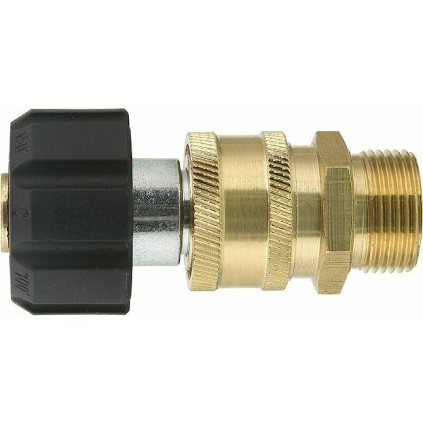 Adapterkit för högtryckstvätt - Snabbkopplingssats - Metrisk M22 - 15 mm - Honkontakt med svängfunktion till M22 Hankontakt - 5000 PSI