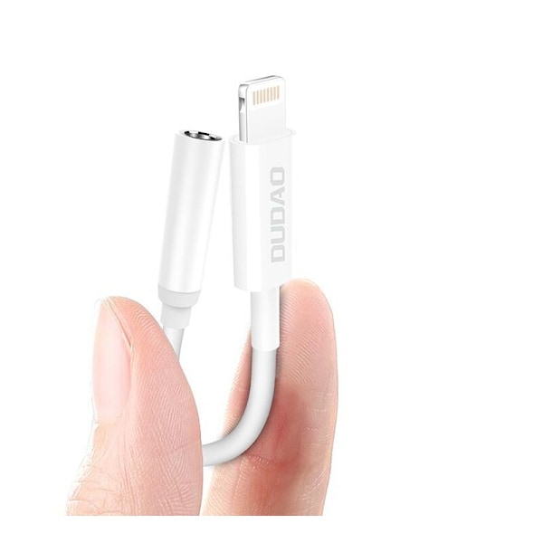 iPhone Lightning till 3,5 mm mini-jack hörlursadapter, vit