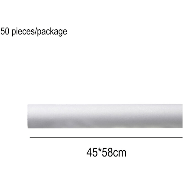 Blomsteromslagspapper i bomull, 50 ark, vattentätt, för blombuketter, blomstertillbehör, 58x45 cm, mjölkvit