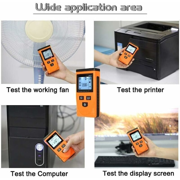 EMF ELF Gaussmätare Testare Magnetiskt Fältintensitetstestare Elektromagnetiskt Fältdetektor med Digital LCD-Skärm