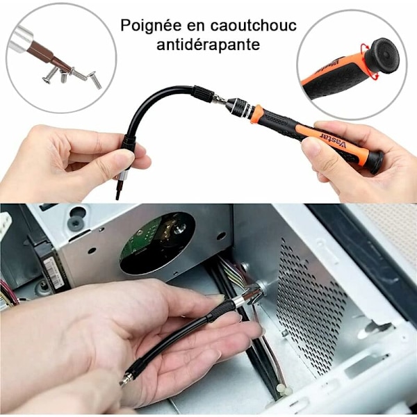 68-i-1 Precisionsskruvmejselset, S2 Stål Skruvmejsel Reparationsverktyg för Laptop, Dator, Glasögon, Laptop, Enhet