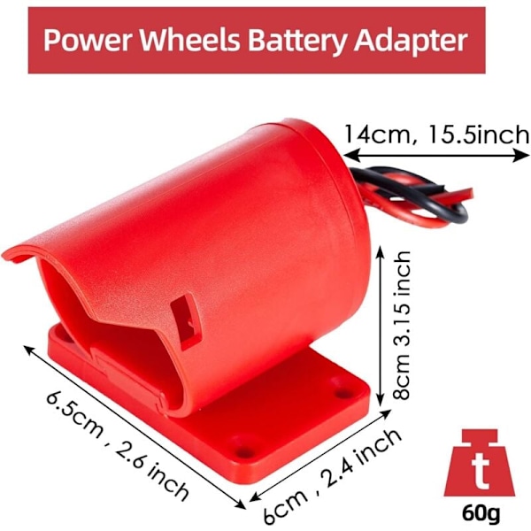 M12 Batteriadapter Kompatibel med Milwaukee M12 12V, Batterihållare, Strömkontakt Adapter