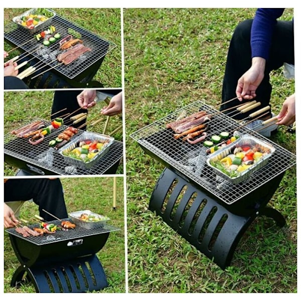 BBQ Grill Rostfritt Stål Utomhusgrill Matlagning Grilltillbehör 45x30cm 1st