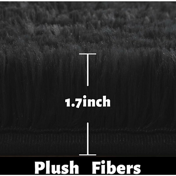 Rund fluffig matta för sovrum, fluffig cirkelmatta 4'X4' för barnrum, luddig matta för tonårsflickors rum, shag-matta för barnrum, luddig plyschmatta