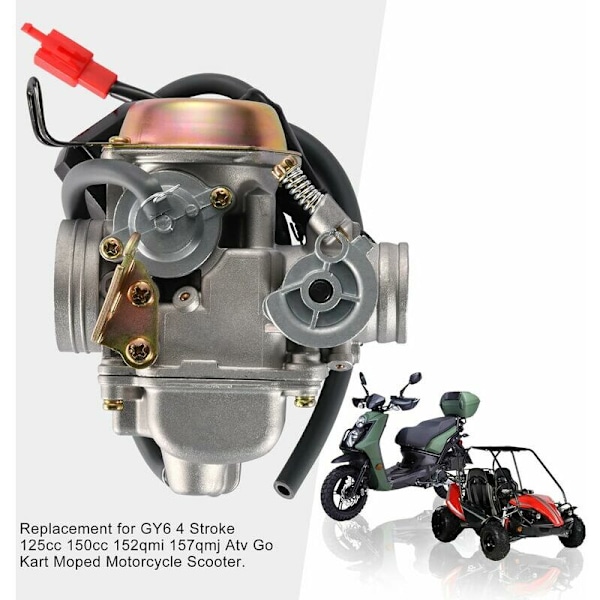 24mm PD24J Förgasare Carb Ersättning för GY6 4-takts 125cc 150cc ATV Go Kart Moped Scooter H645