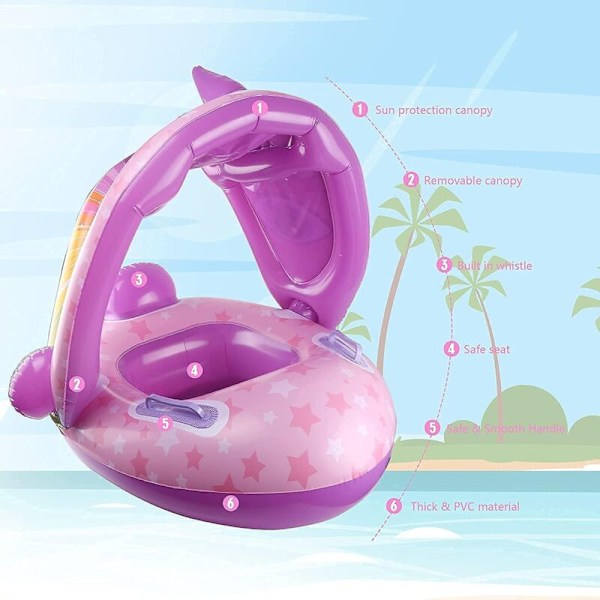 Babysimning, Uppblåsbar Babysimring med Säte, Simring, Babysimring, Babysimleksaker, Barnsimningsutrustning