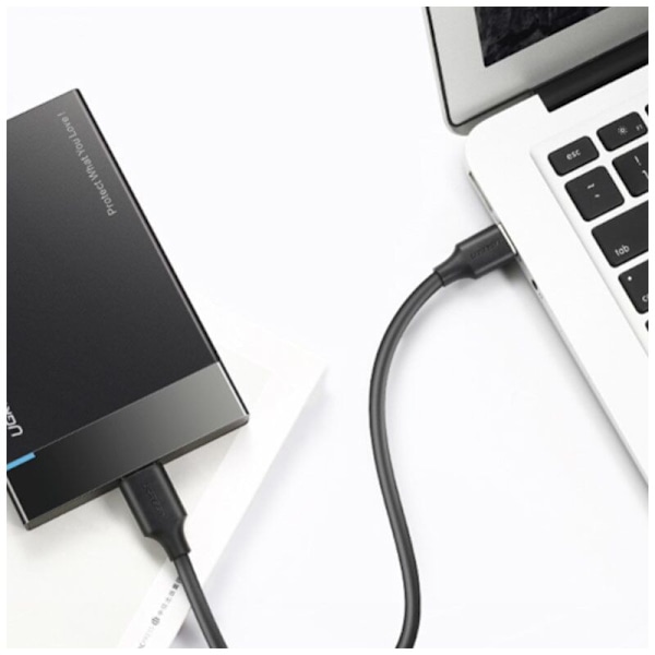 USB 3.0 - USB-C 3A Kabel 1m svart