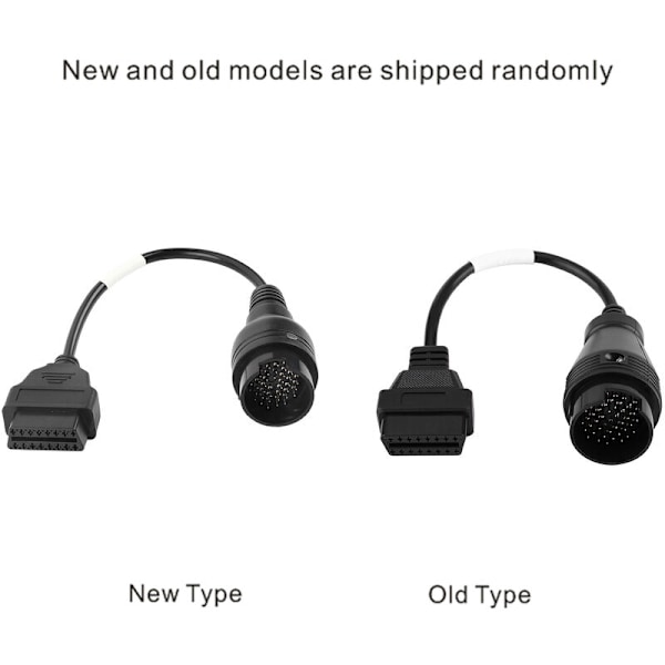 38-stifts till 16-stifts OBD2-adapterkabel för diagnostik av Iveco-lastbilar