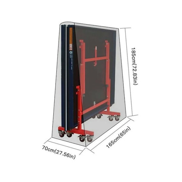 Bordtennisöverdrag Vattentätt Bordtennisöverdrag, 65 x 70 x 185 cm Svart