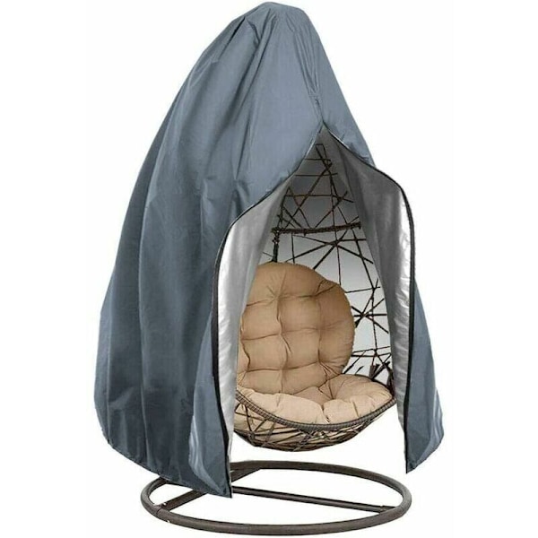 Hängande Stolöverdrag 190 x 115 cm Dammskydd i Form av Äggöverdrag Patio Garden Rattan Gungstolöverdrag Utomhusmöbelöverdrag Blixtlås