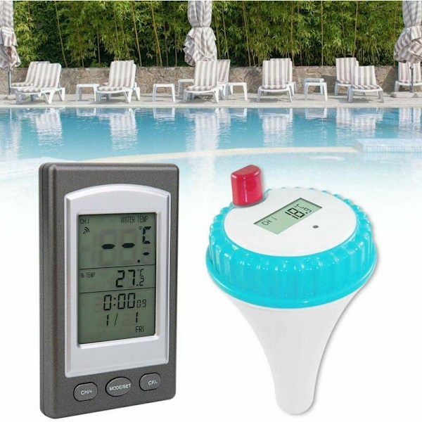 Trådlös Flytande Termometer med Vattentät Fjärrkontroll för Pool, Spa, Badkar