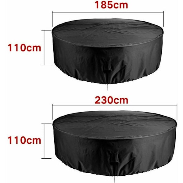 Skydd för trädgårdsmöbler, Vattentätt Tjockt Rundt Skydd för Trädgårdsbord för Utomhus, Möbler 230x110cm