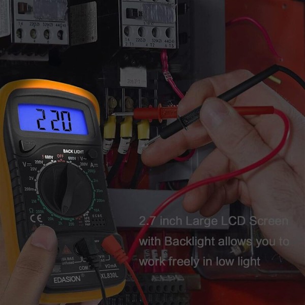 Digital Multimeter Bilbatteri Krets Multi Testare Voltmeter Amperemeter OHM AC/DC Spänning DC Ström Kontinuitet Motstånd Dioder Transistor Elektrisk