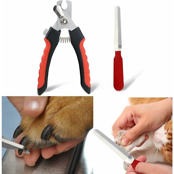 Klosax för hundar och katter Klosax Klippare med nagelfil - Röd - Essential Grooming Kit