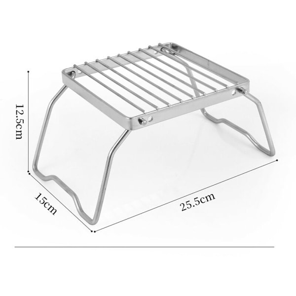 Rostfritt Stål Grill, Vikbar, Vertikal, Bärbar, 25.5x15x12.5cm