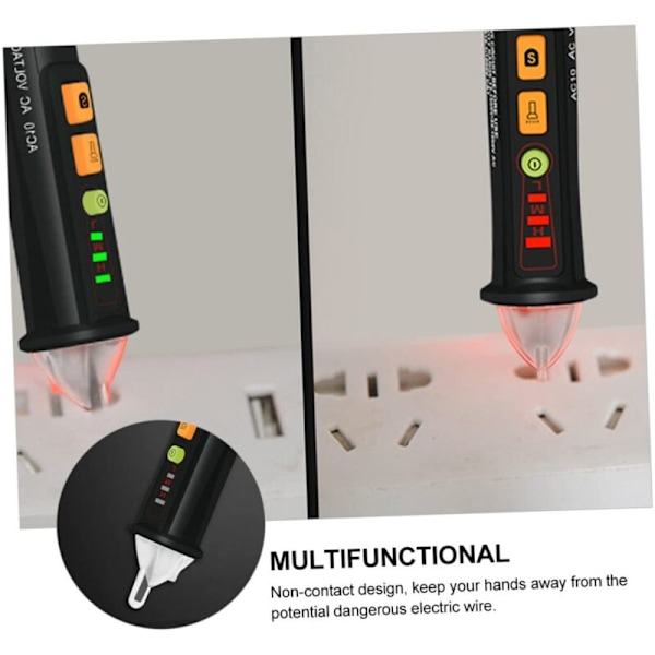 Eltester, Trådlös Sökare för Eluttag, Svart, Blå, LED, Buzzer, LCD, Elektrisk