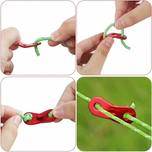 8 st Campingtältrep med tältsträckare, Reflekterande tältrep Campingrep Nylonrep för Camping Vandring Markis Tält, 4mm4m