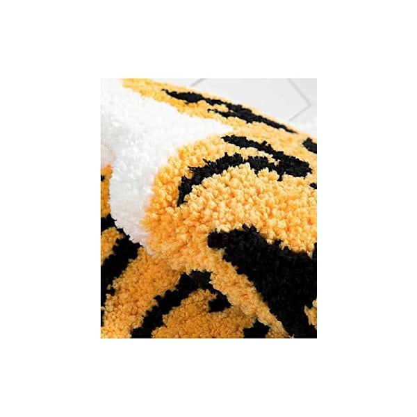 Söt Mjuk Tigerformad Djur Badmatta Area Matta för Sovrum Badrum Kök Golv Vattenabsorption Halksäker Liten Matta Dörrmatta Barnrum Lekmatta
