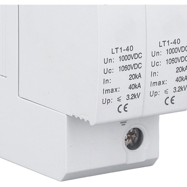 Överspänningsskydd för lågspänning 40KA 2P 1000V DC Överspänningsskydd Enhet för skydd mot blixt och överspänning, LT1-40 IP20